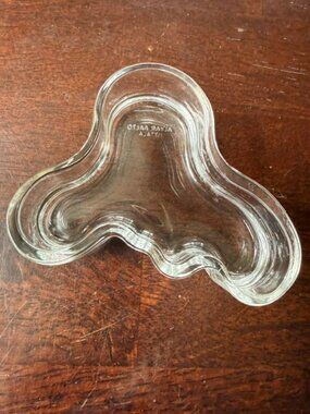 Iittala Alvar Aalto Savoy Clear Glass Bowl 4” Finland Scandinavian MCM